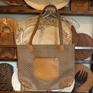Vintage Gucci Tan / Brown Monogram Tote Bag